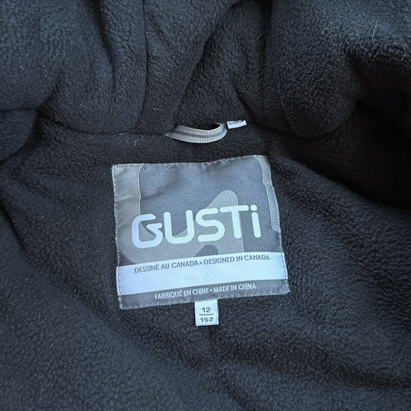 Gusti size 12 snow/ski jacket orange, gray, and black - Picture 4 of 6